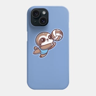 Cute Sloth Volleyball Player Phone Case