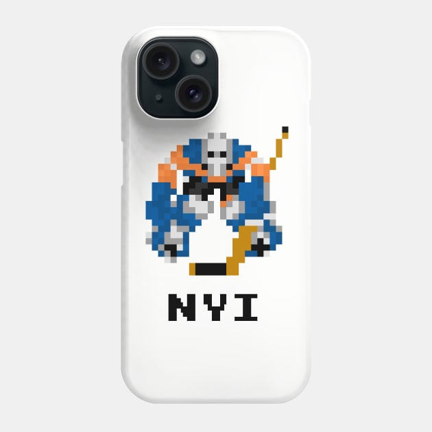 16-Bit Hockey Goalie - New York Phone Case by The Pixel League