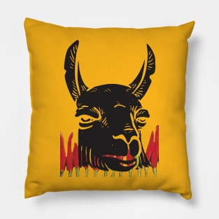 bull deer food chili Pillow