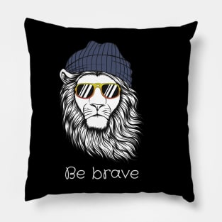 Brave Man Lion Pillow