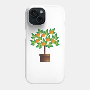 Orange Tree Pot Plant Digital Art | Melanie Jensen Illustrations Phone Case