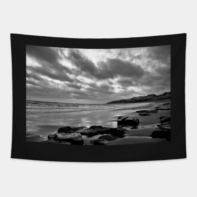 Whitley Bay beach at sunrise Tapestry by Violaman