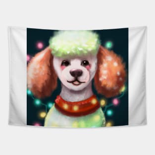 Cute Poodle Drawing Tapestry