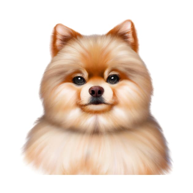 Cute Pomeranian Drawing by Play Zoo