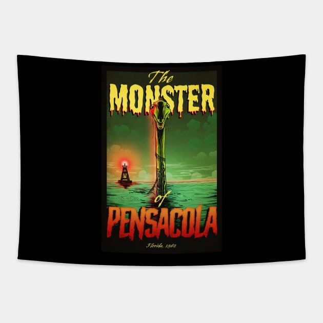 The Pensacola Sea Monster Tapestry by simonturnerart