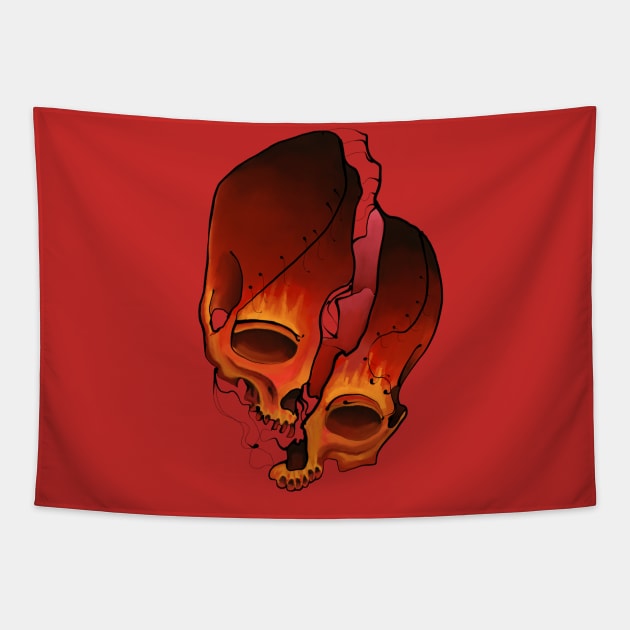 Fire Skull Tapestry by DEMON LIMBS