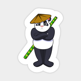 Panda at Stick fight Martial arts Magnet