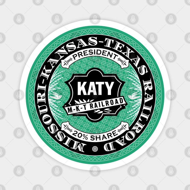 Missouri Kansas and Texas Railroad - KATY (18XX Style) Magnet by Railroad 18XX Designs