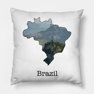 Brazil Map Pillow