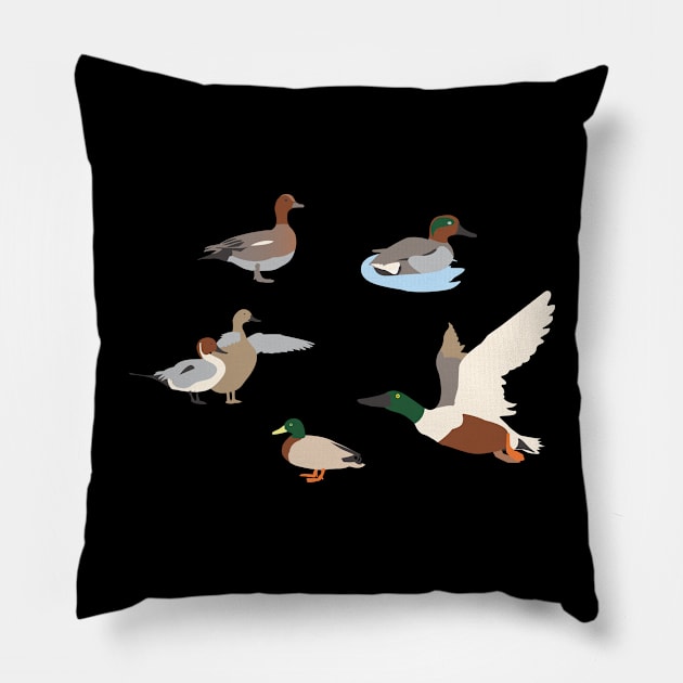 Cute ducks Pillow by Manbex