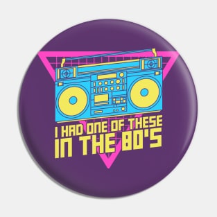 80's Boombox Pin