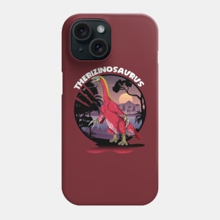 Therizinosaurus Dinosaur Design With Background Phone Case