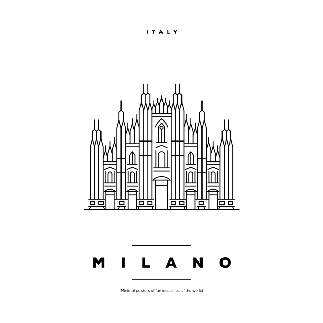 Milano Minimal Black Line Design by kursatunsal