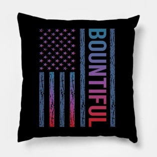 Blue Red Flag - Bountiful Pillow