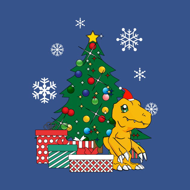 Agumon Around The Christmas Tree Digimon by Nova5