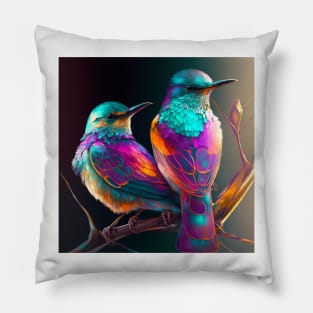 Living Life In Colour Birds Pillow