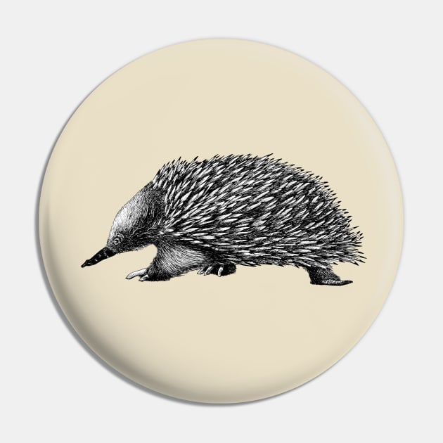 Echidna Pin by AirDrawn