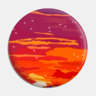 Glorious Sunset Scenery Pin