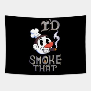 I'd Smoke That Grill BBQ Gift Shirt Tapestry