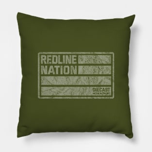Redline Nation - Staff Car U.S. Army (Worn White on Army Green) Pillow