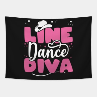 Line Dance Diva - Western Country Dancing design Tapestry