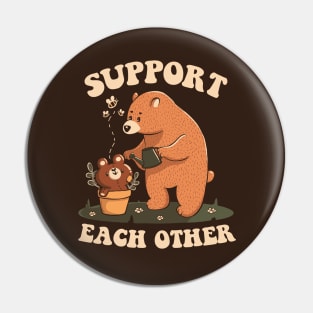 Support Each Other Lovely Bears by Tobe Fonseca Pin