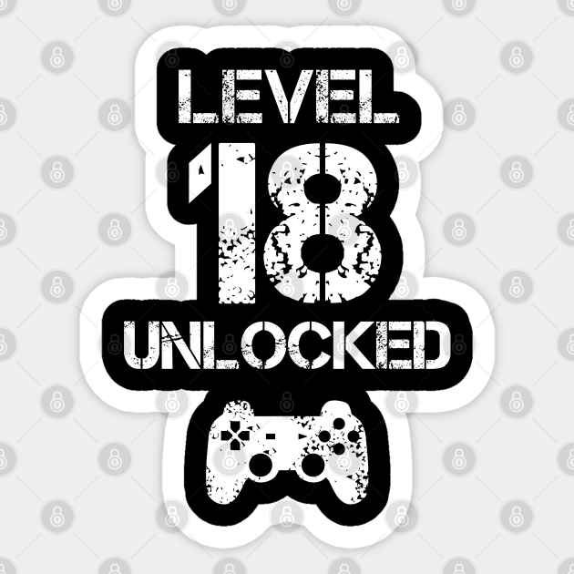 Level 18 Unlocked T Shirt 18th Birthday Gift Level 18 Unlocked Pegatina Teepublic Mx Level 18 Unlocked T Shirt 18th Birthday Gift Level 18 Unlocked Pegatina Teepublic Mx