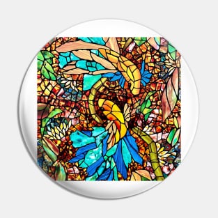 Playful Fish Mosaic Pin