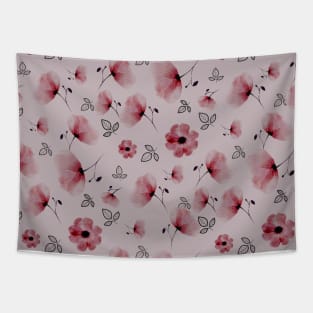 Pastel Wild Flower Pattern Tapestry