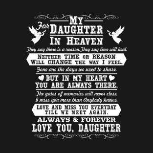 In Loving Memory of Daughter, Daughter in Heaven T-Shirt