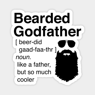 Mens Bearded Godfather Like A Father But So Much Cooler Gift design Magnet