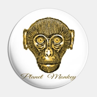 Bored Monkey Ape Planet Pin