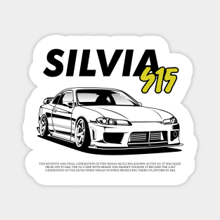 Silvia S15 (white print) Magnet
