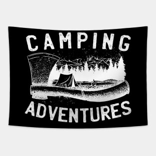 Camping Adventures Axe Campfire Design Tapestry