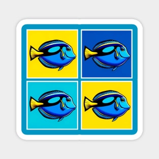 Pop Blue Tang Fish - Cool Aquarium Fish Magnet