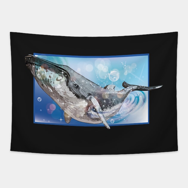 Humpback Whale Tapestry by obscurite