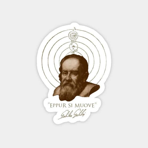 galileo galilei eppur si muove Magnet by bibliotee