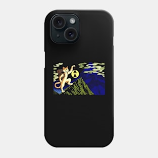 Sports Japanese Art Hiker Mountain Climbing Funny Cat Meme Phone Case