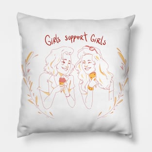 Girls support Girls Pillow