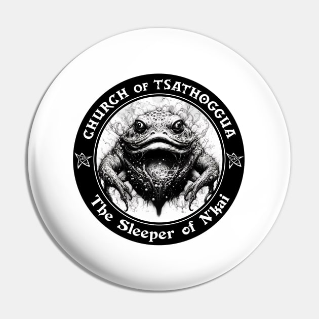 Church of Tsathoggua (Alt Print) Pin by Miskatonic Designs