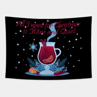 Christmas Time Social Distancing and Wine Tapestry