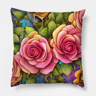 Dreamlike Roses Pillow