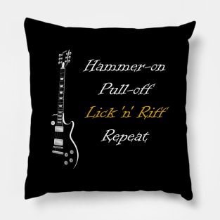 Guitar Player Lick 'n' Riff Repeat Pillow