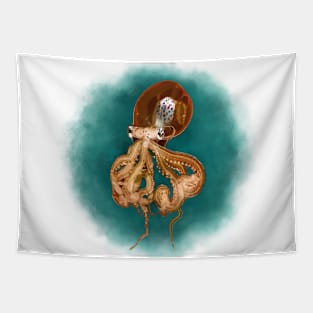 Cephalopod (orange version) Tapestry