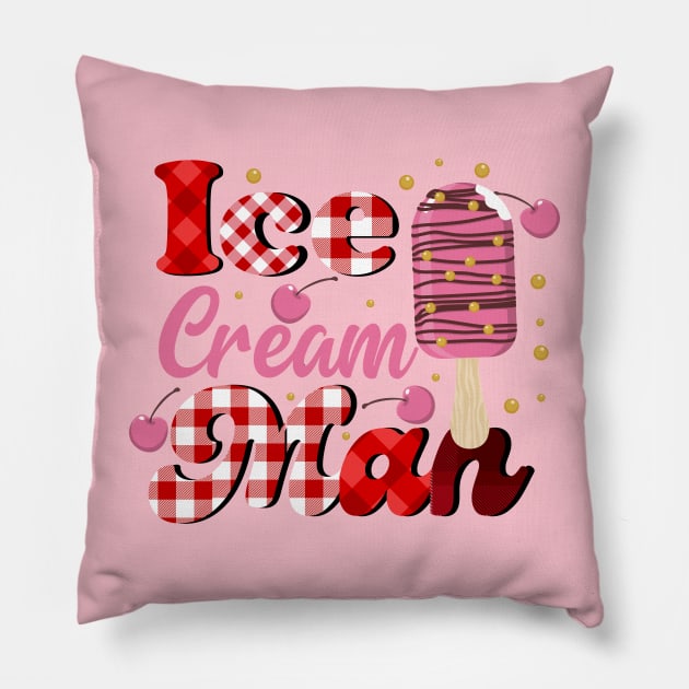 Ice Cream Man Pillow by Printashopus