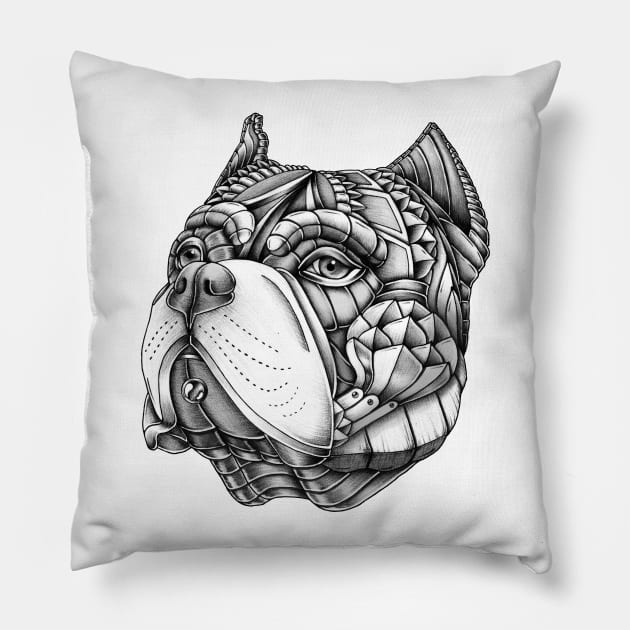 Ornate American Bully Pillow by Psydrian