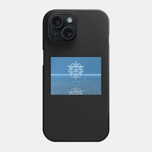 Fractal Snow Crystal on an Icy Sea Phone Case