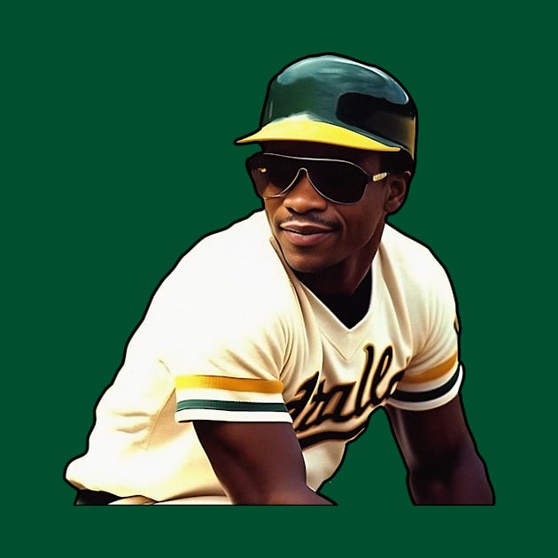 Portrait of baseball star Rickey Henderson by KOTYA