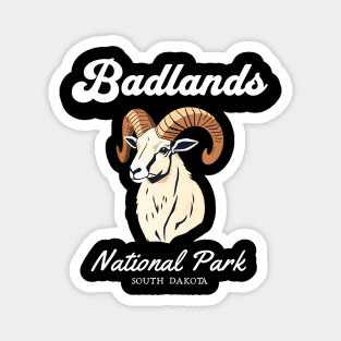 Badlands National Park, South Dakota Bighorn Sheep Hiking Camping Souvenir Magnet