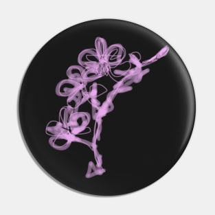 Elegant Purple Orchid Art Pin